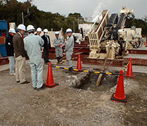 曲線ボーリング実験工事の説明会