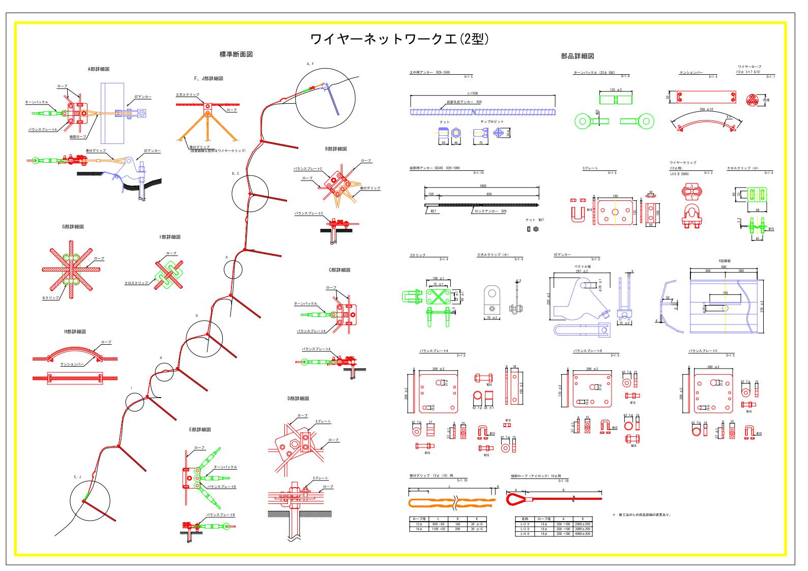 ワイヤーネットワーク工（2型）