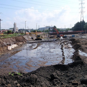 守谷市松並土地区画整理事業の内、パワーブレンダー工